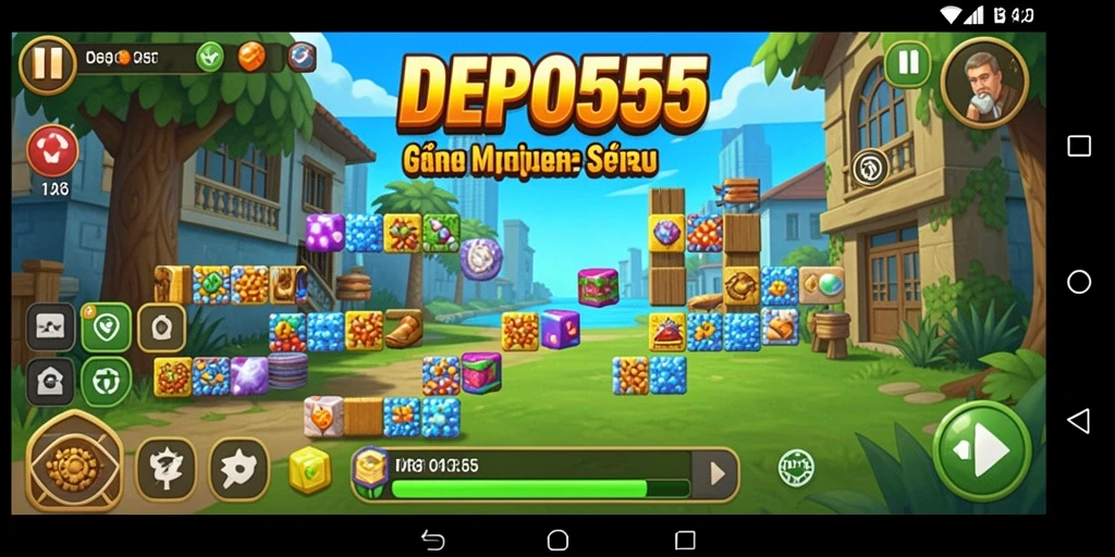 Tampilan gameplay DEPO555 yang menarik dan penuh tantangan.