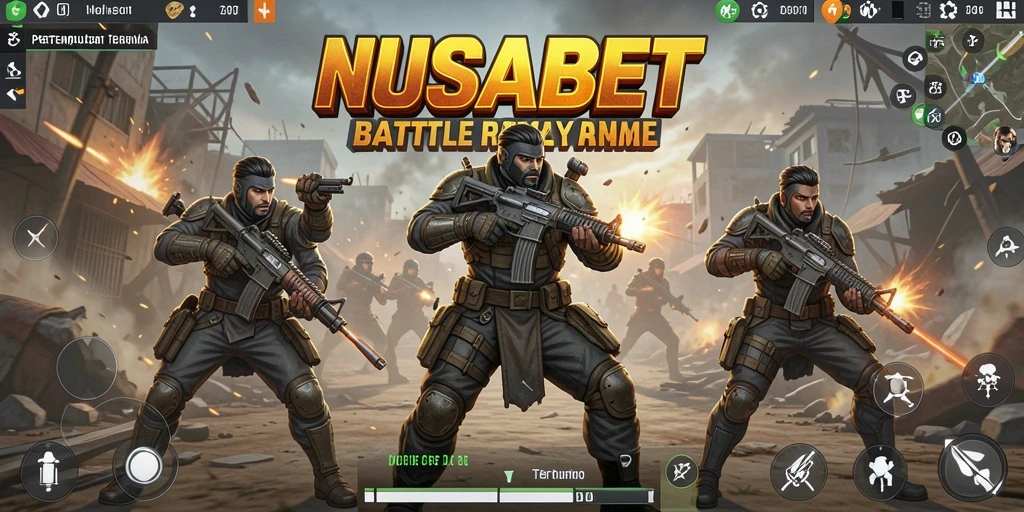Gameplay seru NUSABET dengan pertempuran intens di arena.