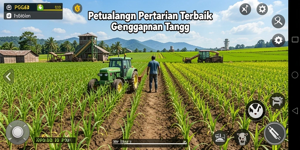 Tampilan menarik dari gameplay PGG68 dengan aktivitas bertani.