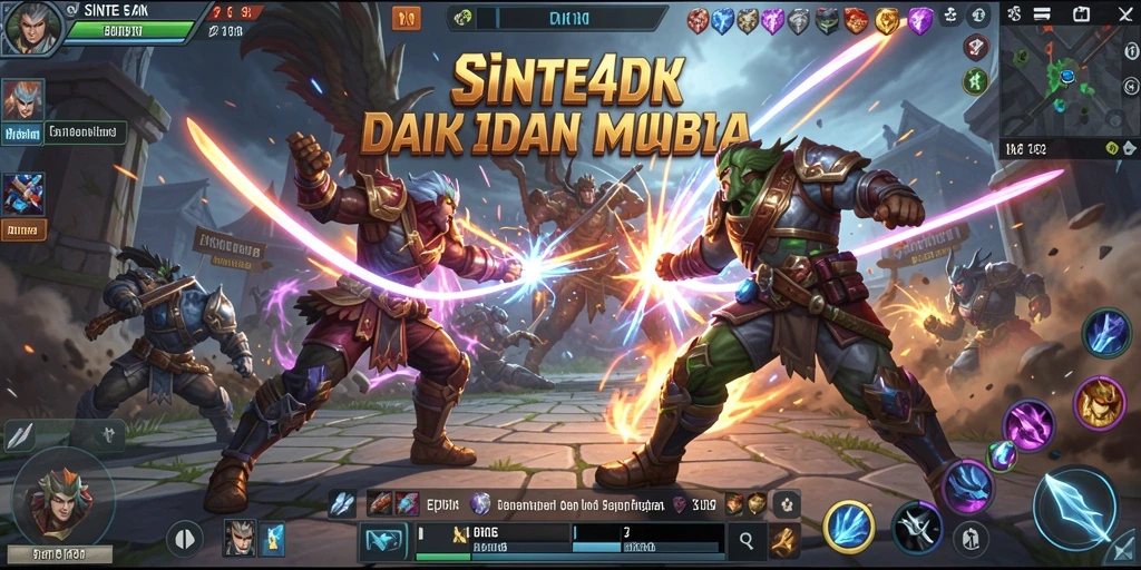 Tangkapan layar SINTE4D menampilkan aksi seru dalam permainan MOBA.