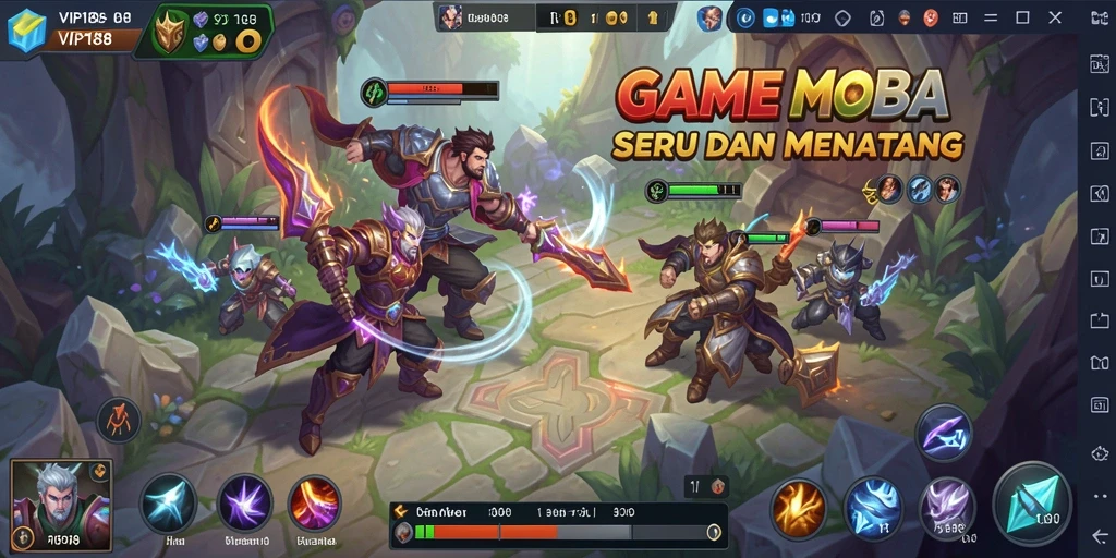 Tampilan menakjubkan pertarungan hero di arena MOBA